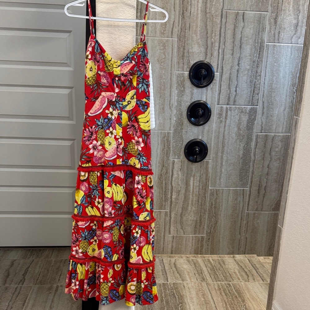 Aqua Fruit Tassel Dress Size XS